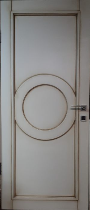 Межкомнатная дверь в профиле массив (эмаль с патиной) Братск